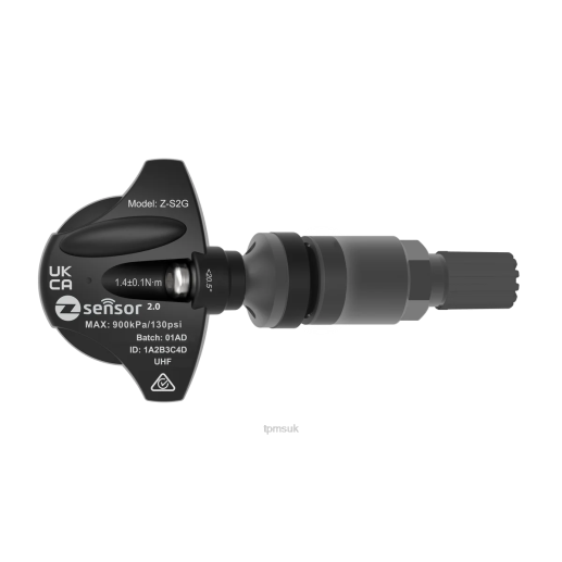 Motorcycle TPMS UK 6RD053 - Holden OE Replacement TPMS Sensor - OE P/N 95712232, 13598773 Freq 433Mhz Metal Valve Stem - Dark Gray